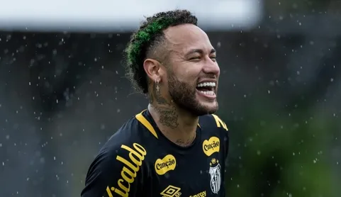 Santos treina e Neymar surge com visual completamente diferente 3 DTm1SGr3 Neymar 2025 Santos