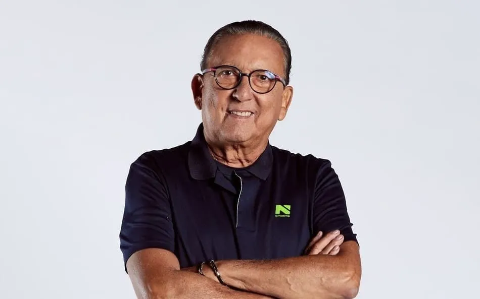 Galvão Bueno comemora volta à Copa do Mundo com o SBT: 'Torcer para gritar é hexa' (Foto: Divulgação)