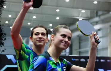 Hugo Calderano e Bruna Takahashi estreiam com vitoria no Pan Americano