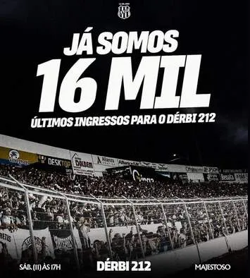 Ponte Preta anuncia 16 mil no Dérbi 212 e bate recorde na temporada 2 Série C - 2025