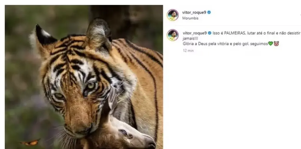 Marcos sai em defesa de Vitor Roque após post homofóbico e ganha apoio de Neymar: ‘Você é o melhor’