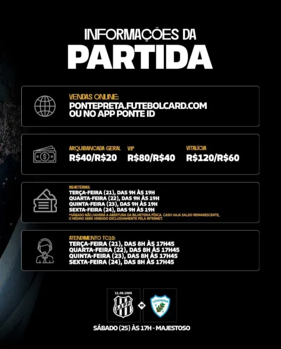 Ponte Preta divulga ingressos para a final da Série C 2 nIvgY5mw image