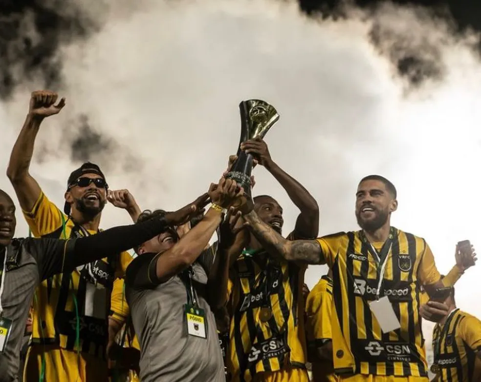 Final da Série C nunca foi definida por pênaltis na história 3 Volta Redonda foi campeão da Série C em 2024 — Foto: Raphael Torres/VRFC