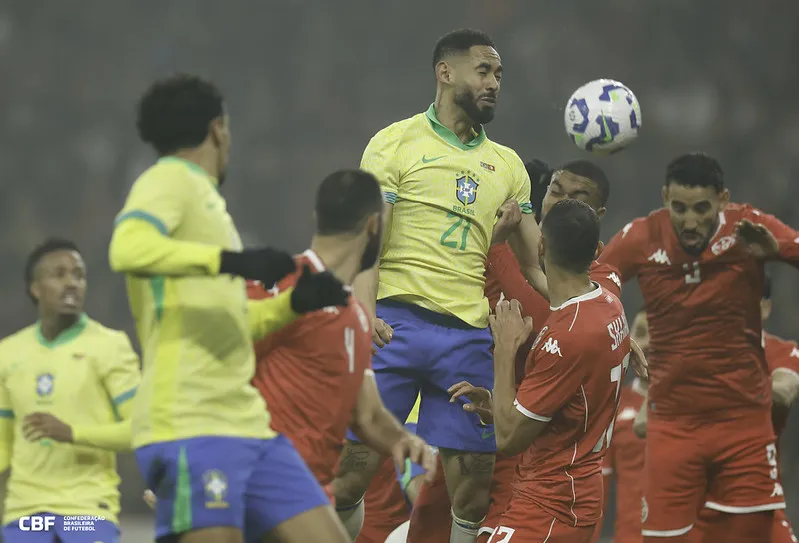 Brasil 1 x 1 Tunísia - Seleção tropeça e leva dúvidas para 2026 (Foto: Rafael Ribeiro/CBF)