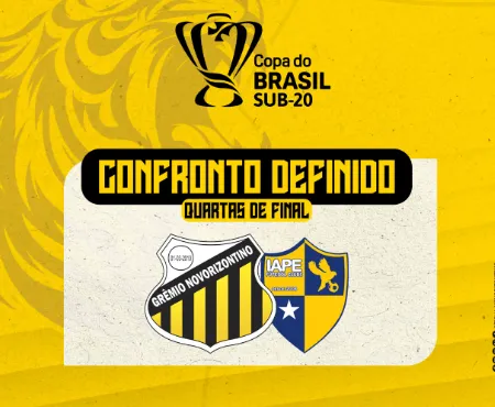 Novorizontino encara o IAPE nas quartas de final da Copa do Brasil Sub-20