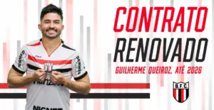 Série B: Botafogo-SP renova com o atacante Guilherme Queiroz