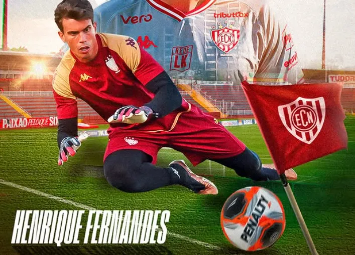 Noroeste anuncia a renovação de contrato com o goleiro Henrique Fernandes -Foto: Divulgação/ECN
