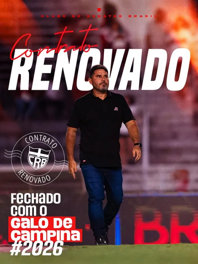 Em bom momento na Série B, CRB segue rumor e oficializa renovação de Eduardo Barroca