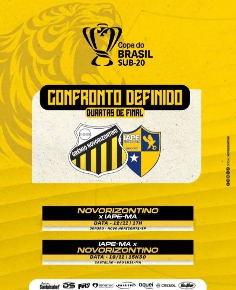 Novorizontino encara o IAPE nas quartas de final da Copa do Brasil Sub-20 2 TvJAzovd image