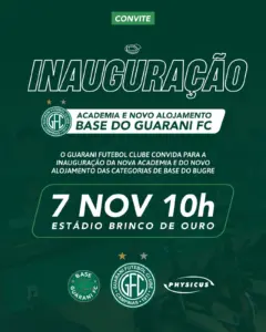 Guarani irá inaugurar nova academia e alojamento das categorias de base