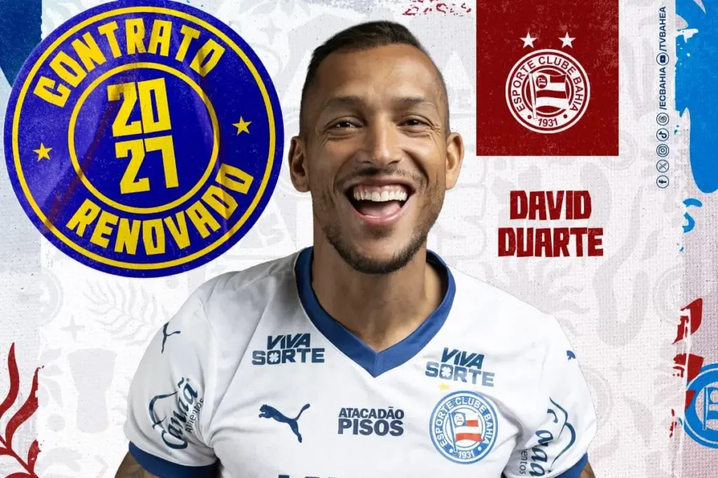 Bahia renova contrato de David Duarte até o fim de 2027 (Divulgação/ECB)