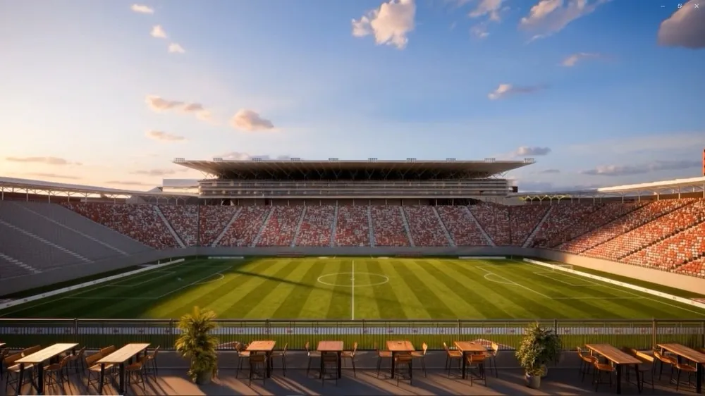 
Vitória apresenta projeto da Arena Barradão; veja fotos (Foto: Reprodução / ECV)