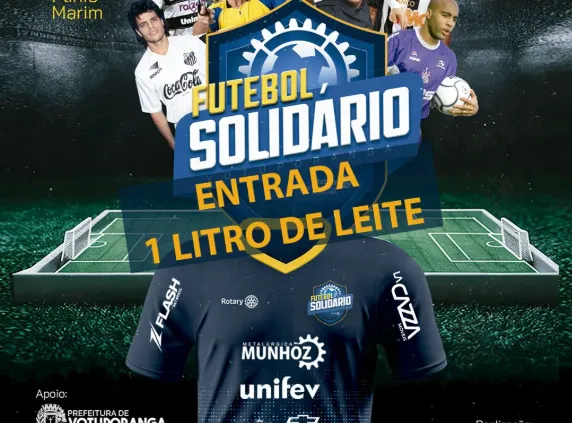 Futebol Solidário na Arena Plínio Marin, em Votuporanga