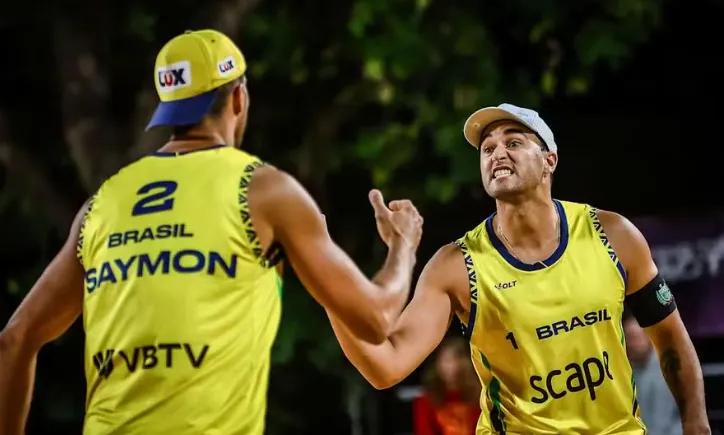 Saymon e George avançam no Mundial de vôlei de praia