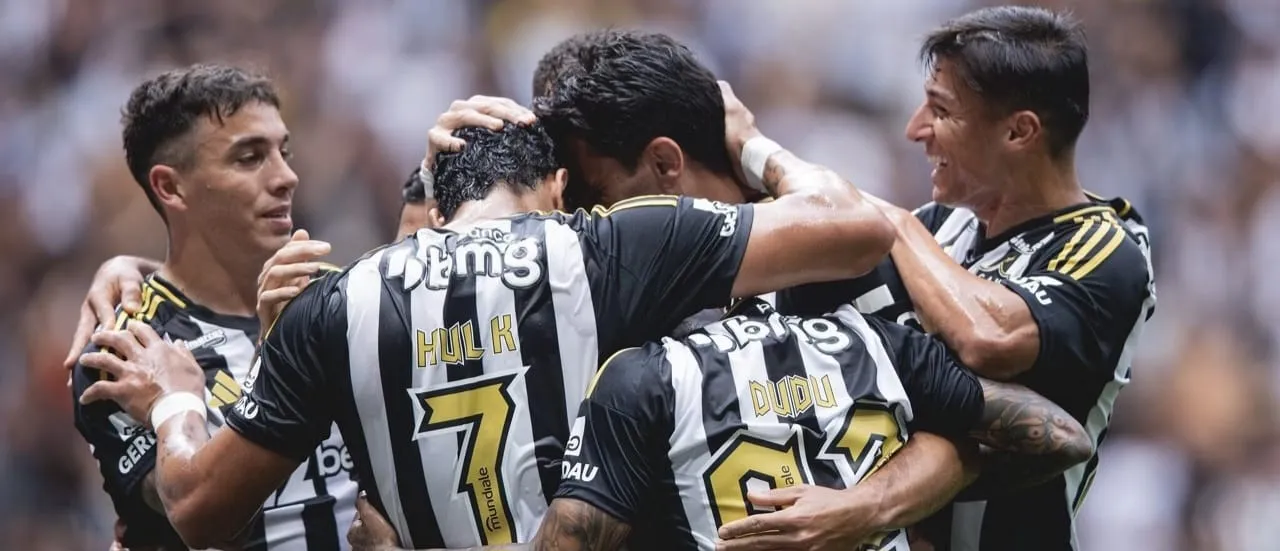 Jogadores do Atlético-MG reunidos (Foto: Pedro Souza-CAM)