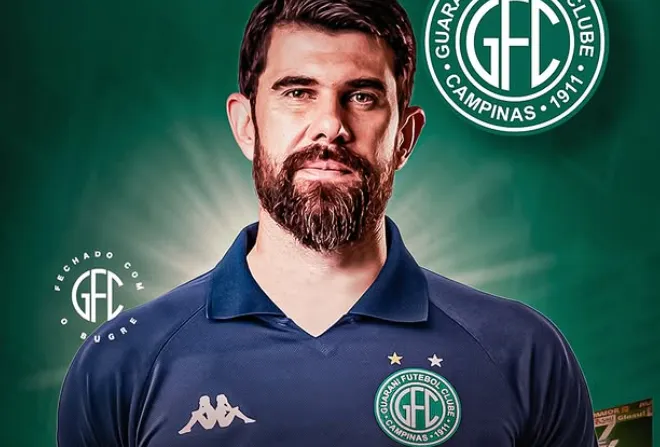 Goleiro Fernando Miguel: Foto: Guarani/Divulgação