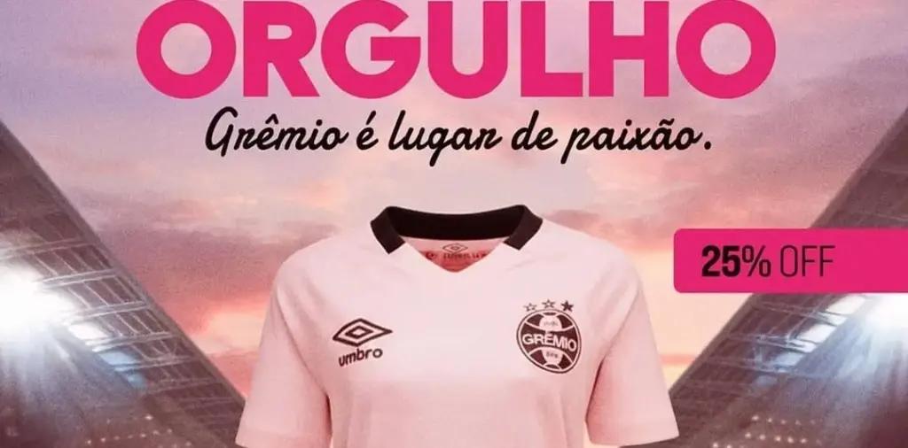 Grêmio reage à polêmica de Abel Braga e dá desconto em camisa rosa
