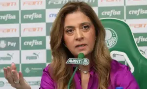 Leila diz que é inadmissível Palmeiras 'perder para ele mesmo' e ironiza: 'Não chuto no gol'