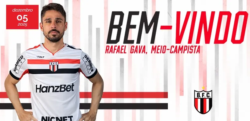 Rafael Gava é o novo reforço do Botafogo para 2026