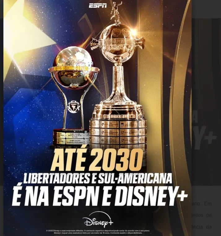 ESPN renova com CONMEBOL e terá o maior catálogo do futebol sul-americano 2 rXEPgncI image