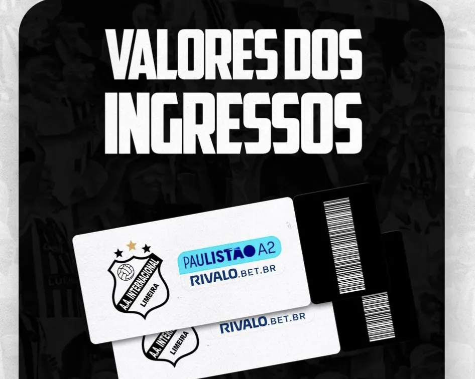 Inter de Limeira divulga preços de ingressos para jogos na Série A2