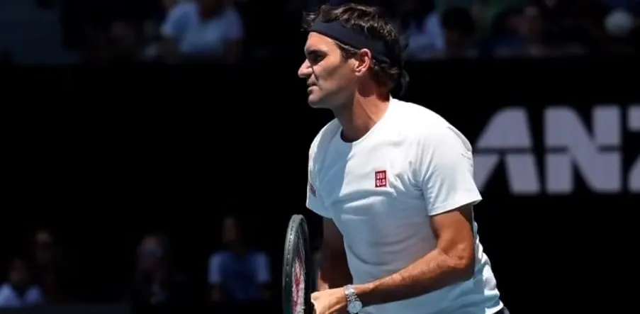 Roger Federer em ação (Foto: Reprodução-Australian Open)