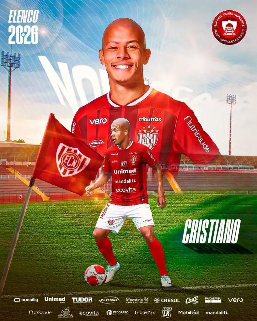 Meia Cristiano retorna ao Noroeste para o Paulistão