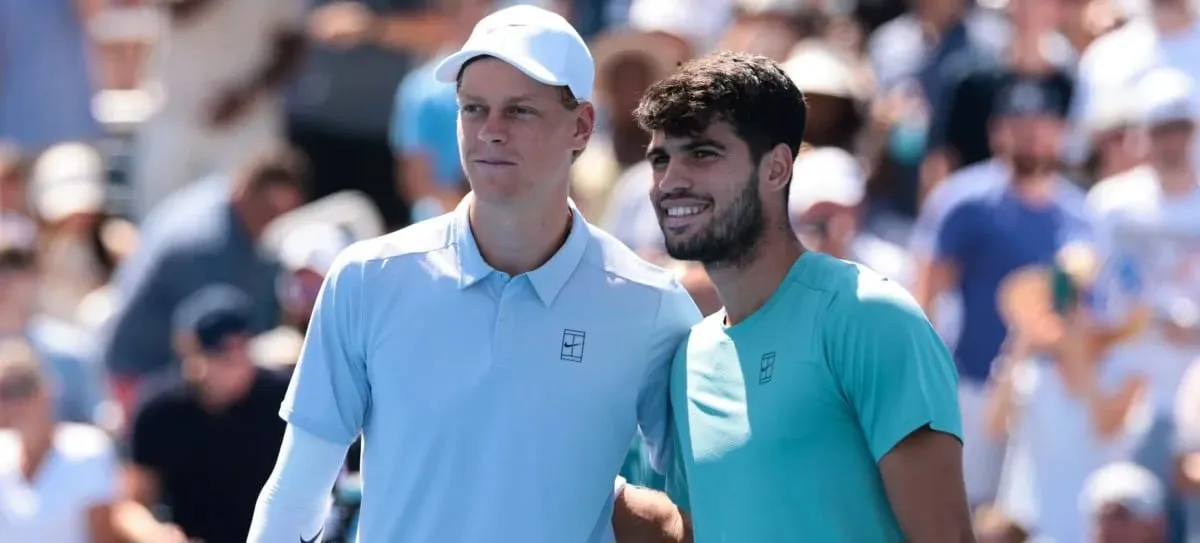 Jannik Sinner e Carlos Alcaraz (Foto: Divulgação-Cincinatti Open)