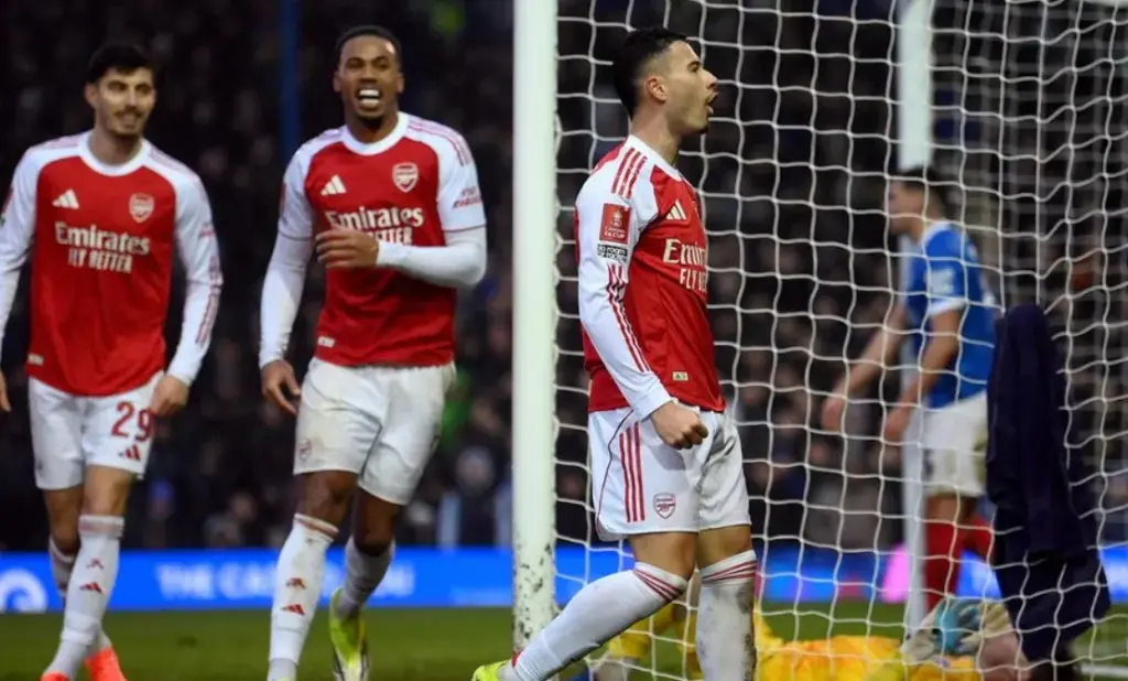 COPA DA INGLATERRA: Arsenal vira sobre o Portsmouth com 3 gols de Gabriel Martinelli