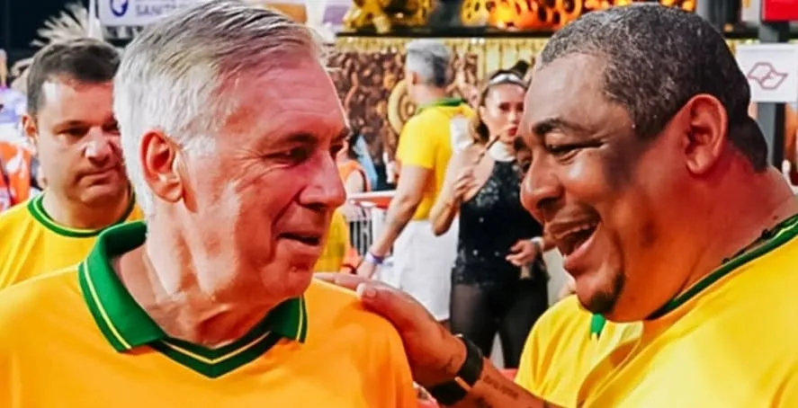 Ancelotti curte os sambódromos do Anhembi e Marquês de Sapucaí