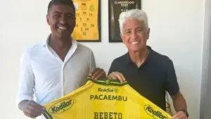 Mirassol recebe visita ilustre de Bebeto no CT