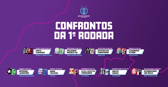 CBF detalha tabela brasileirao feminino 2026
