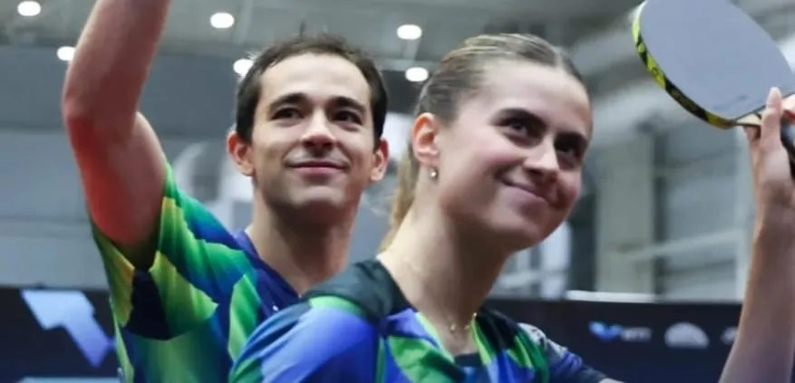 Hugo Calderano e Bruna Takahashi (Foto: Divulgação-WTT)