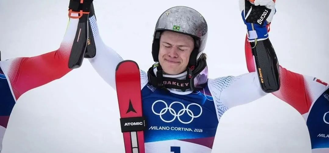 Lucas Braathen conquista a medalha de ouro no slalom gigante (Foto: Rafael Bello-COB)