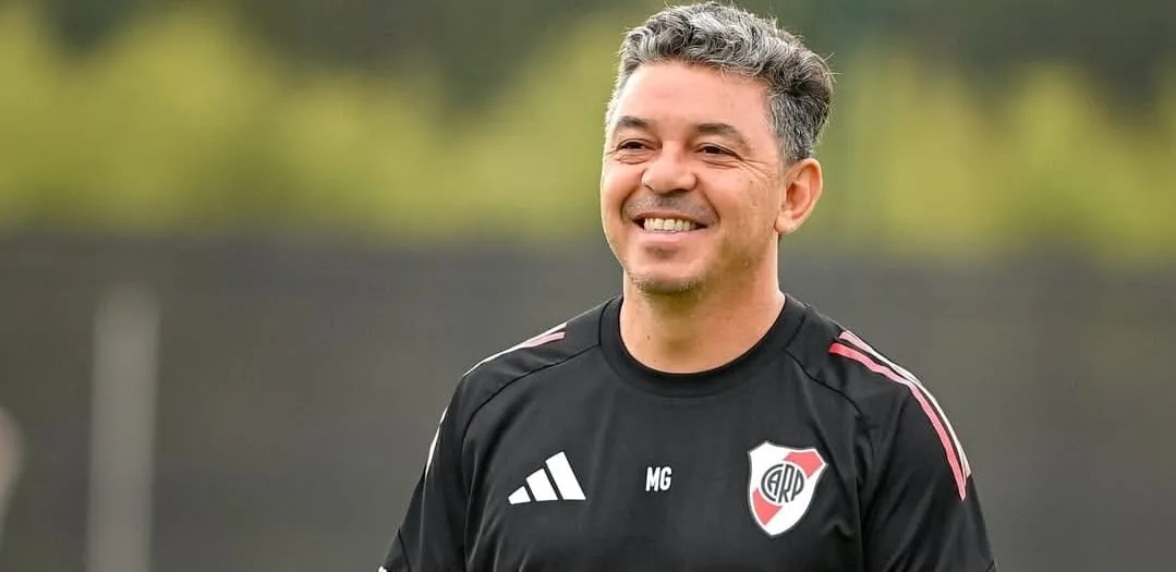 Marcelo Gallardo durante treino (Foto: Divulgação-River Plate)