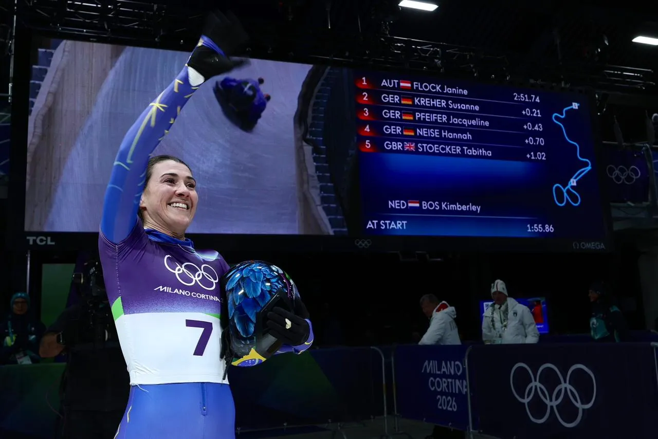 Nicole Silveira atualiza recorde no skeleton