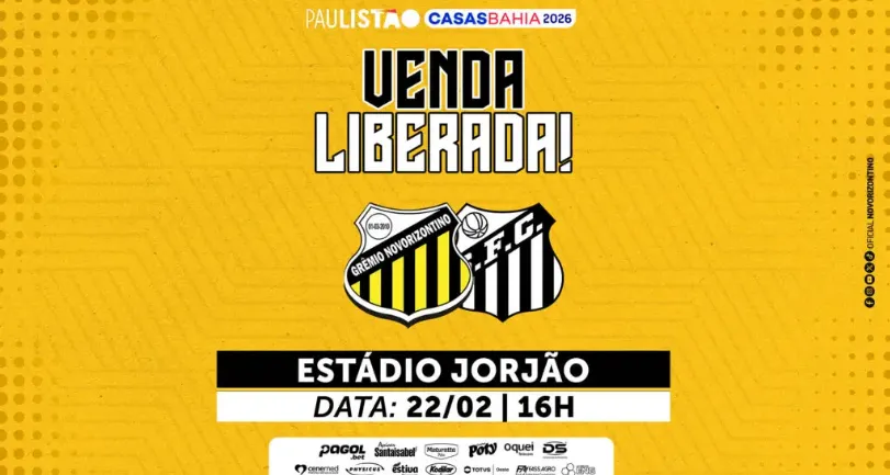 Novorizontino abre venda de ingressos quartas paulistao santos
