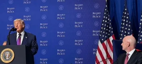 Trump e Infantino em evento nos EUA