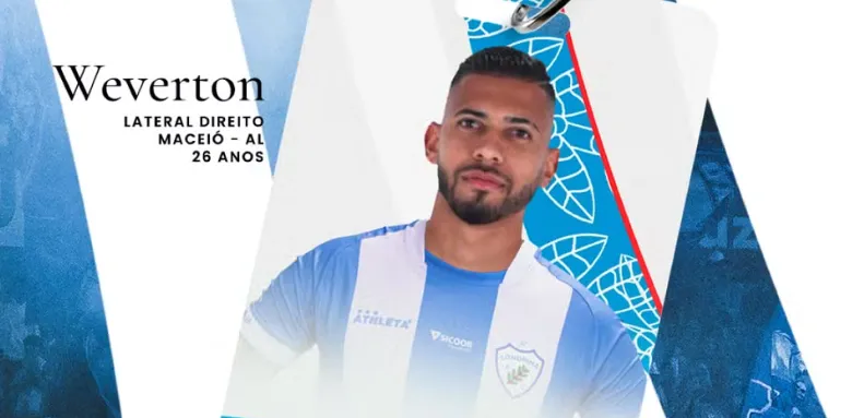 Lateral Weverton é novo reforço do Londrina — Foto: Divulgação/LEC