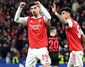 LIGA DOS CAMPEÕES: Arsenal empata no fim em Leverkusen se frustra em casa