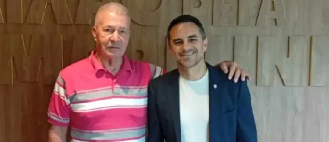 José Luiz Soares, à esquerda, junto com Rodrigo Caetano