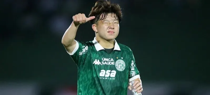 Ryuta Takahashi em ação pelo Bugre (Foto: Raphael Silvestre-Guarani FC)