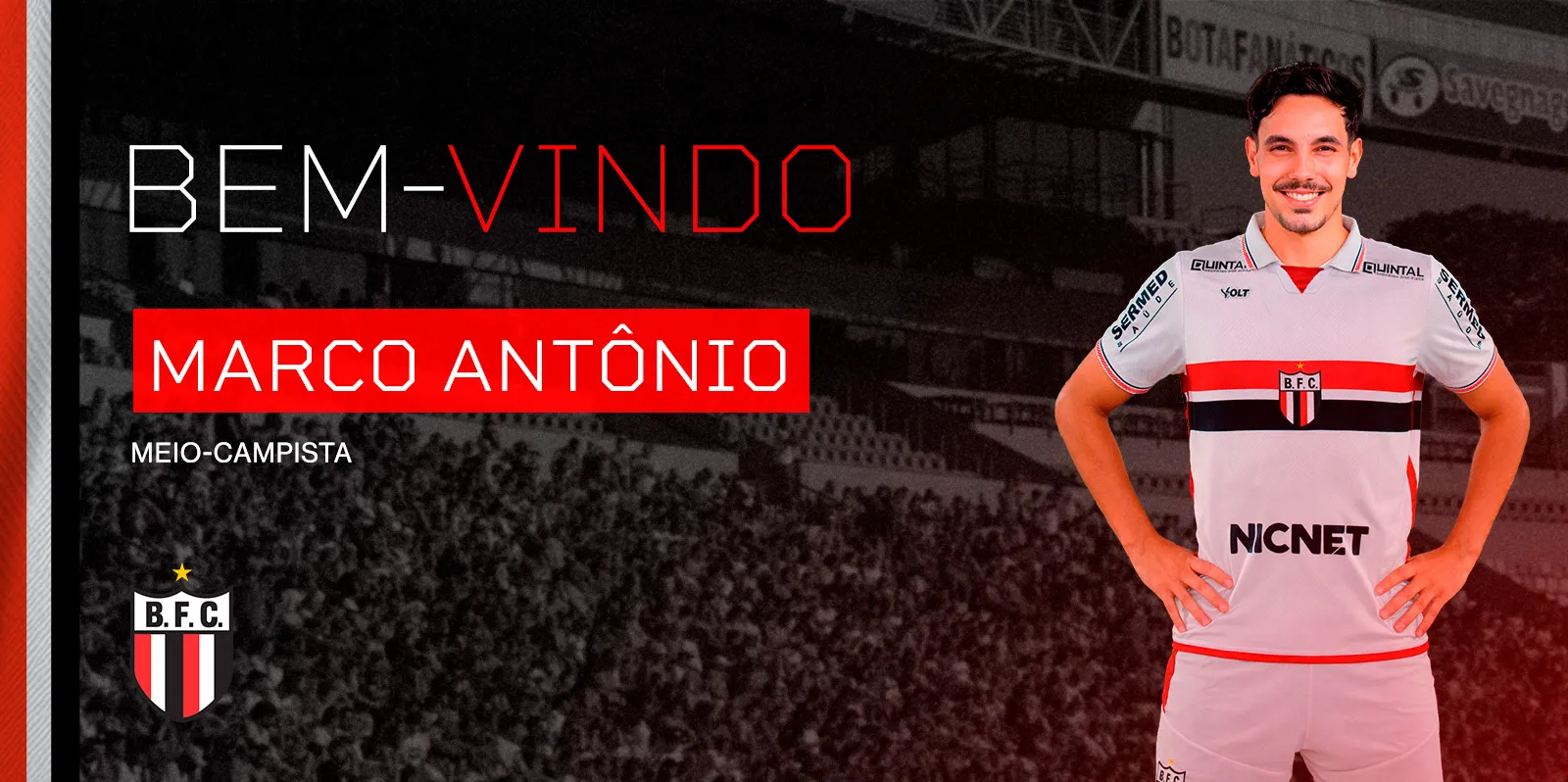 Volante Marco Antônio - Foto: Divulgação/Botafogo-SP