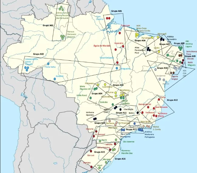 Confira os grupos da Série D de 2026