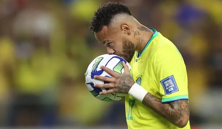 Neymar em ação pela seleção brasileira