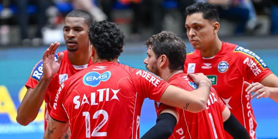 Superliga: Vôlei Renata vira sobre Praia Clube, sai na frente e fica a uma vitória da final