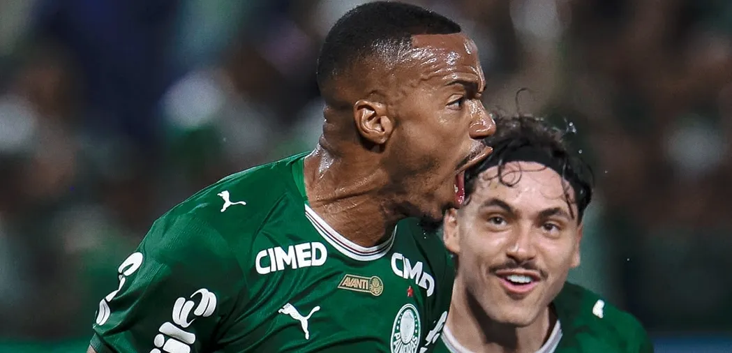 Marlon Freitas celebra gol pelo Verdão (Foto: Cesar Greco-Palmeiras)