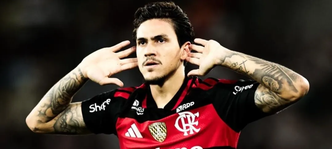 Pedro em ação pelo Flamengo (Foto: Gilvan de Souza-CRF)