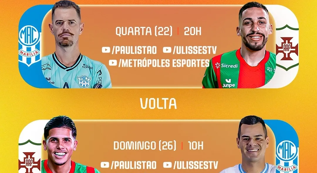 Portuguesa Santista e Marília disputam o título do Paulistão A3 (Foto: Divulgação-FPF)