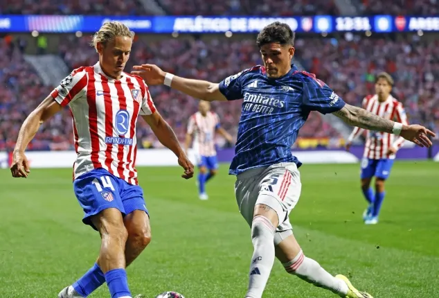 Arsenal e Atlético de Madrid empatam na Espanha